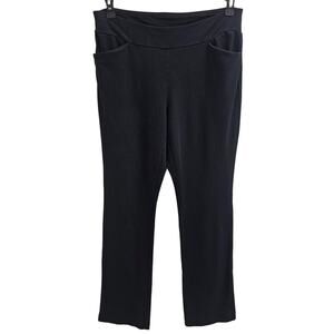 Pure Jill by J. Jill Black Affinity French Terry Straight Leg Pull-On Pants Sz M